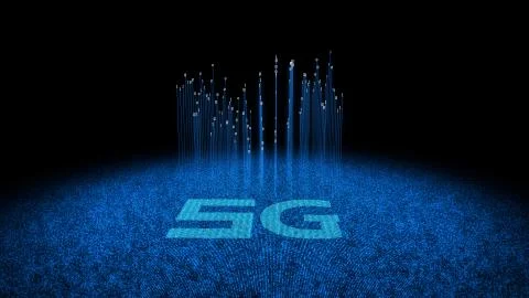 Electronic technology 5G network, data transmission and storage Illustration