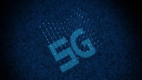 Electronic technology 5G network, data transmission and storage Illustration