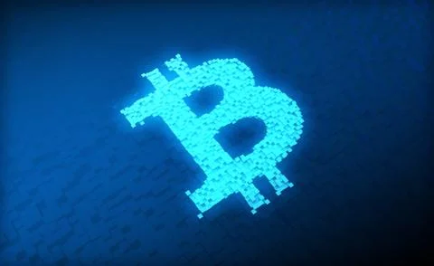 Electronic technology, Bitcoin, information combination and interaction Stock Illustration