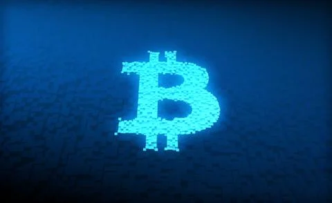 Electronic technology, Bitcoin, information combination and interaction Stock Illustration