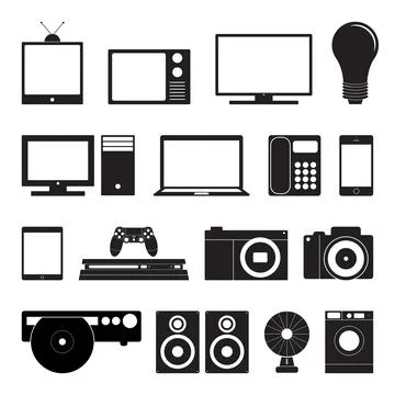 Electronic Technology icon Set : Vector Illustration. Stock Illustration
