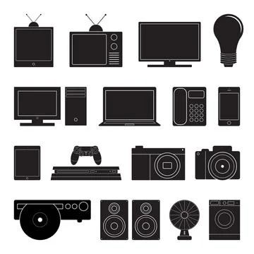 Electronic Technology icon Set : Vector Illustration. Stock Illustration