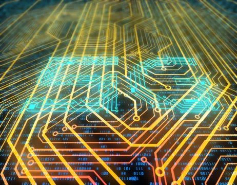 Electronic technology network data, 5G, smart circuit board Stock Illustration