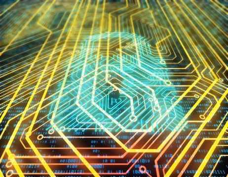 Electronic technology network data, locks, smart circuit boards Stock Illustration