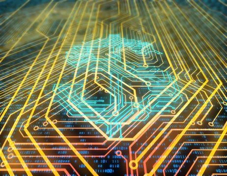 Electronic technology network data, US dollars, smart circuit boards 스톡 일러스트