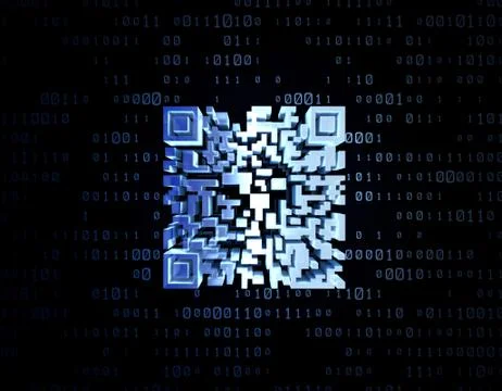 Electronic technology QR code, data transmission and storage Stock Illustration