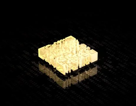 Electronic technology QR code, data transmission and storage イラスト素材