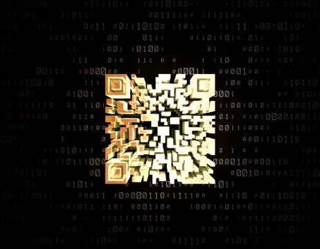 Electronic technology QR code, data transmission and storage Stock Illustration