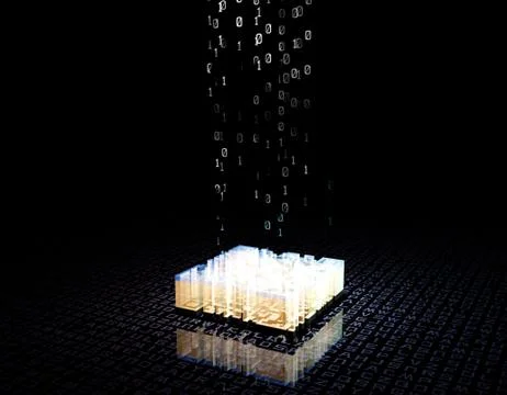 Electronic technology QR code, data transmission and storage Stock Illustration