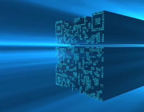 Electronic technology QR code, data transmission and storage Stock Illustration