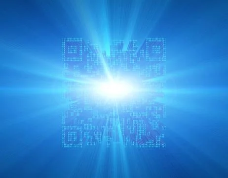 Electronic technology QR code, data transmission and storage イラスト素材