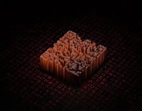 Electronic technology QR code, data transmission and storage Illustrazione stock