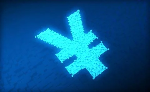 Electronic technology, RMB, information combination and interaction Illustrazione stock