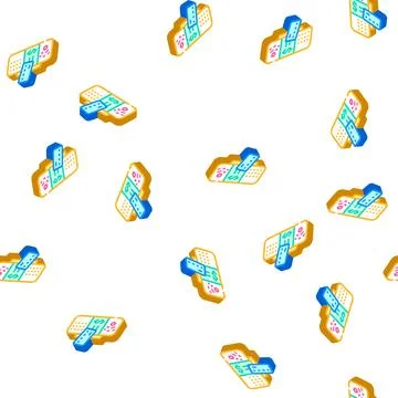 Electronic terminal for payment isometric icon seamless pattern Stock Illustration
