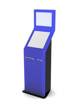 Electronic terminal on a white background. Isolated 3D image Stock Illustration