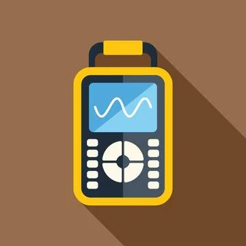 Electronic test equipment showing a sinus signal on its screen Stock Illustration