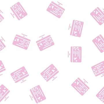Electronic test result glyph vector seamless pattern 库存插图