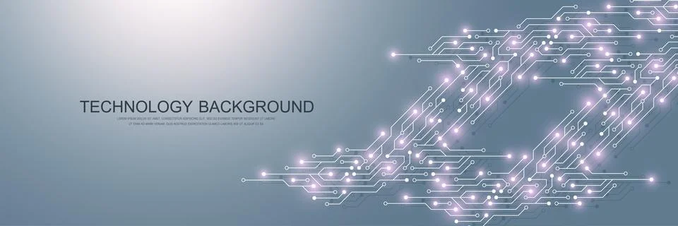 Electronic texture for computer technology, engineering concept. Motherboard Stock Illustration