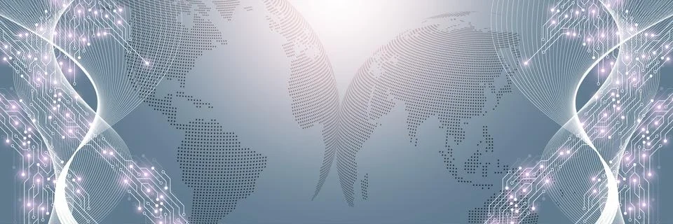 Electronic texture for computer technology, engineering concept illustration Stock Illustration