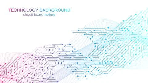 Electronic texture for computer technology, engineering concept. Motherboard Stock Illustration