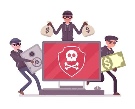 Electronic theft danger イラスト素材