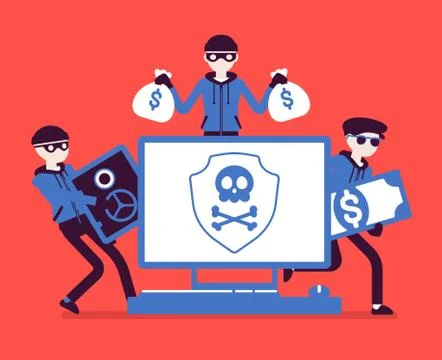 Electronic theft danger Stockillustratie