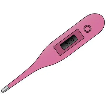 Electronic thermometer. Colored vector illustration. イラスト素材