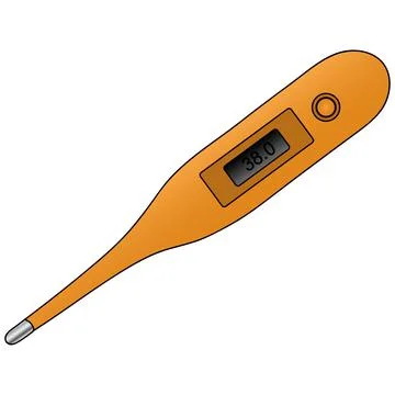 Electronic thermometer. Colored vector illustration. イラスト素材