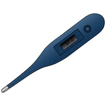 Electronic thermometer. Colored vector illustration. Stock Illustration