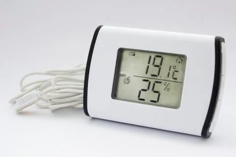 Electronic thermometer hygrometer Stock Photos