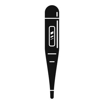 Electronic thermometer icon, simple style Stock Illustration