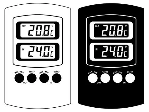Electronic thermometer. Stock Illustration