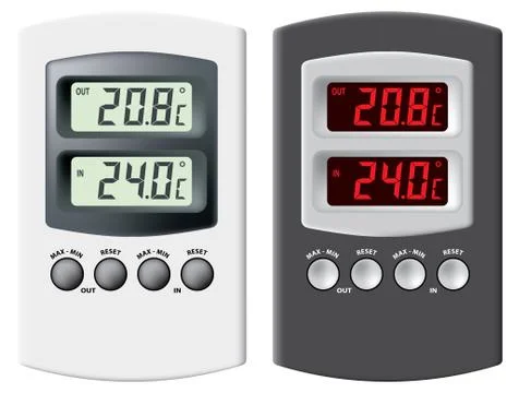 Electronic thermometer. Stock Illustration