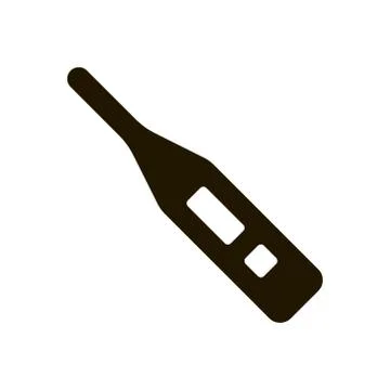 Electronic thermometer for measuring temperature icon in trendy flat style Stock Illustration