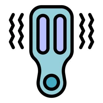 Electronic thermometer showing high temperature with waves icon Stock Illustration