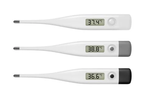Electronic thermometer in the vector. Stock Illustration