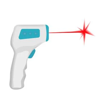 Electronic thermometer on a white background. Vector illustration Stock-Illustration