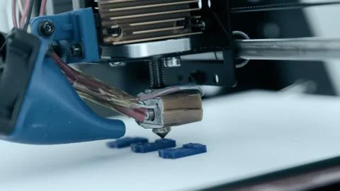 Electronic three dimensional plastic printer during work , 3D , printing. Stock Photos