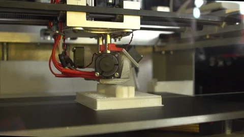 Electronic three dimensional printer during work Stock Footage 99055066
