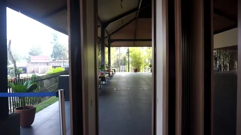 Electronic ticket scanning for visitors at the main entry gate of Borobudur Video stock 341461811