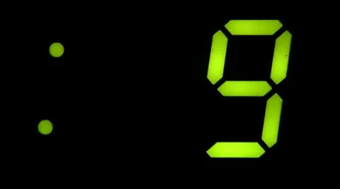 The electronic timer from 10 till 0 seconds 스톡 동영상 10572507
