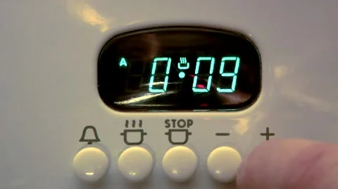 The electronic timer of a cooker Stock-Footage 10572547