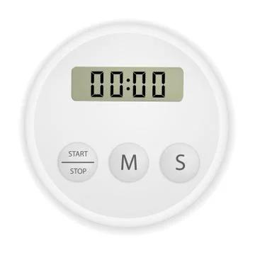 Electronic timer mockup, realistic style Stock Illustration