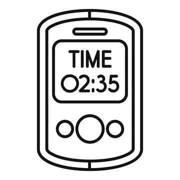 Electronic timer showing time passing on display Stock Illustration
