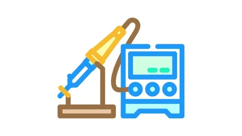 Electronic tools electronics color icon animation Stock Footage 327267412