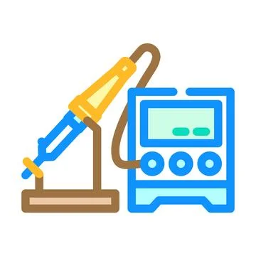 Electronic tools electronics color icon vector illustration Stock Illustration