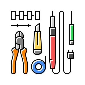 Electronic tools electronics color icon vector illustration Stockillustratie