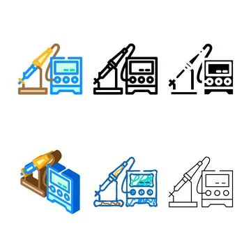 Electronic tools electronics color icon vector diversity イラスト素材