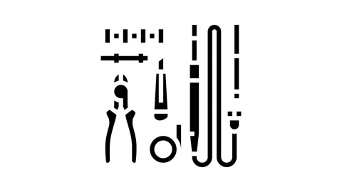 Electronic tools electronics glyph icon animation Stock Footage 326153100