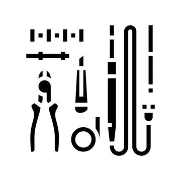 Electronic tools electronics glyph icon vector illustration Stock Illustration